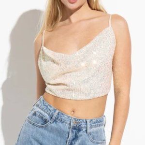 Sequin Sparkle Cami Top  5117  NWT Boutique